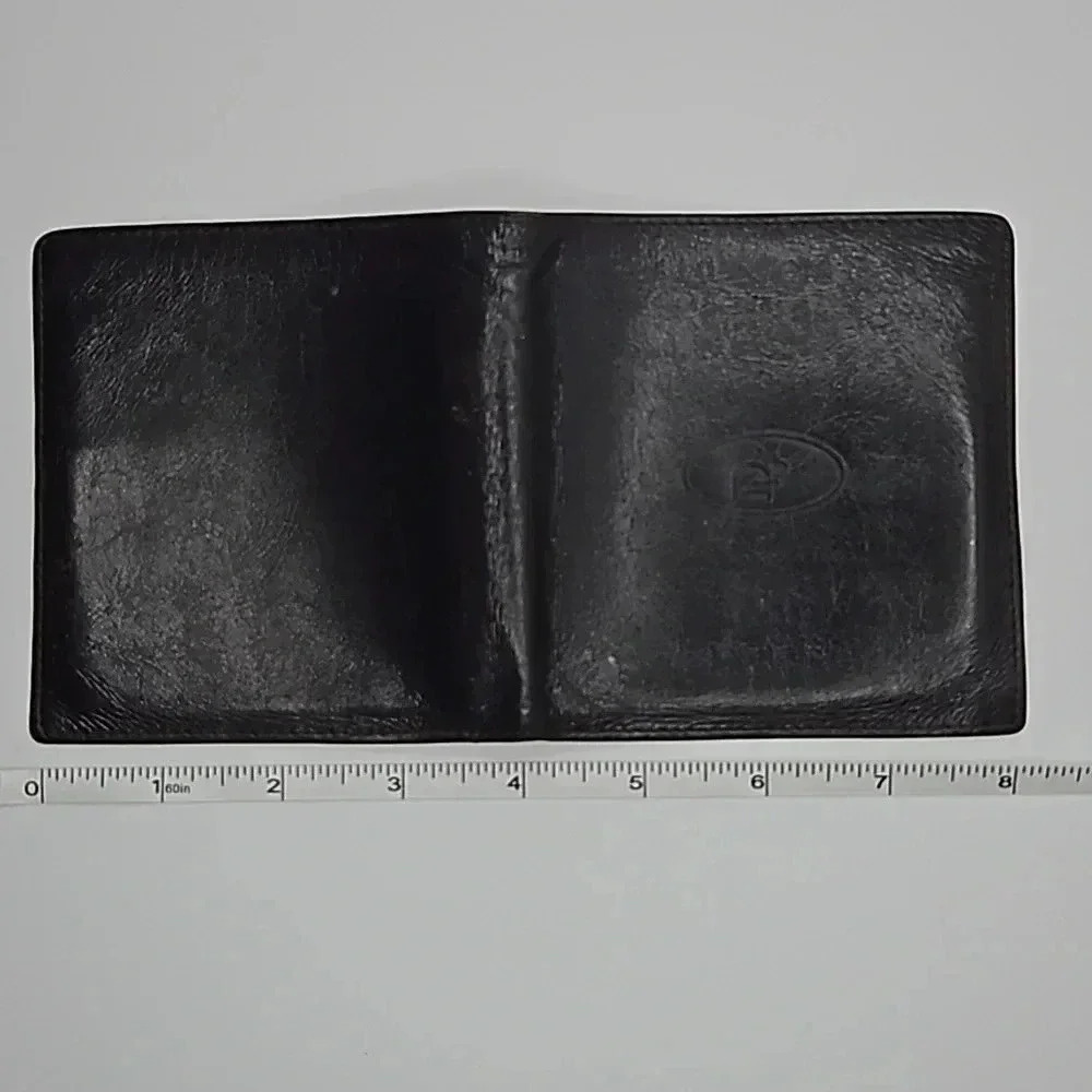 Christian Dior Brown Leather Bifold Wallet Vintage Made in Hong Kong w/ dust bag - Picture 3 of 8